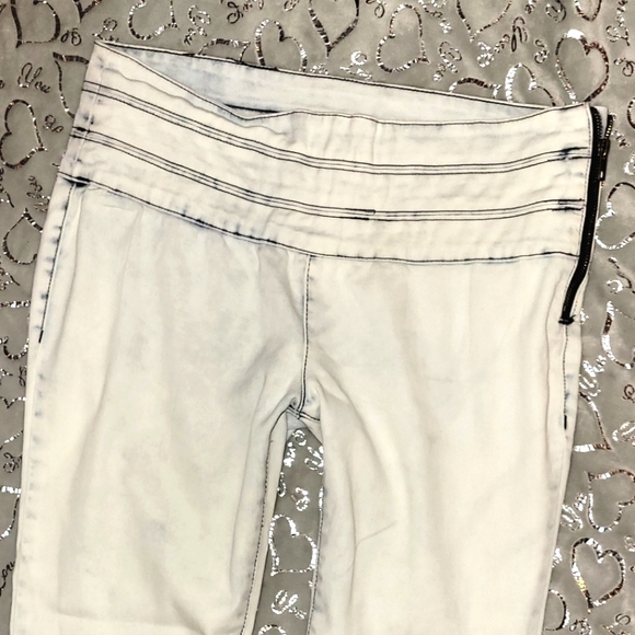 Acid Washed Jeans High Rise Waist Skinny Jeggings Side Zip Tatum Highrise LEI 7 - Picture 3 of 9